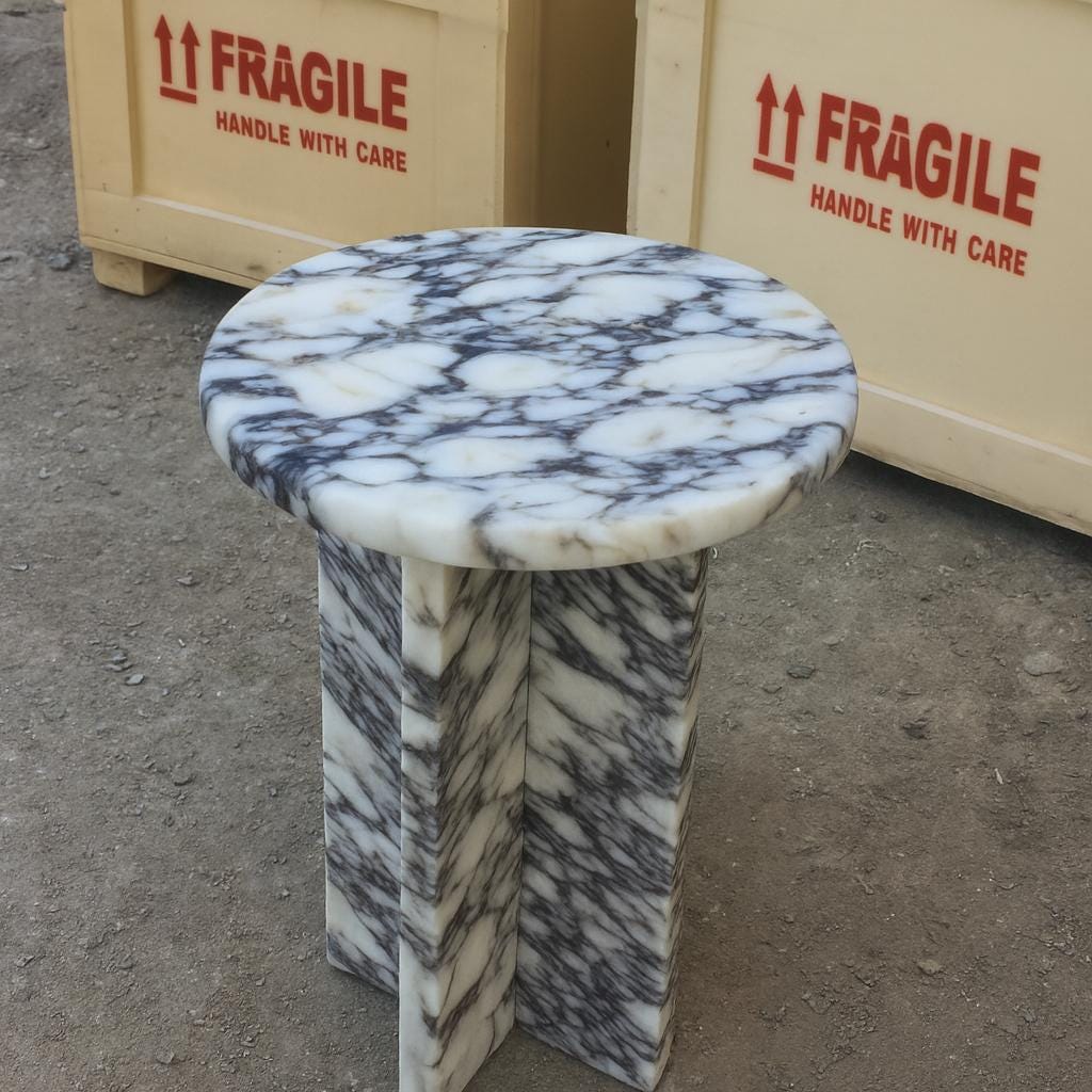 Calacatta Viola Marble Side Table