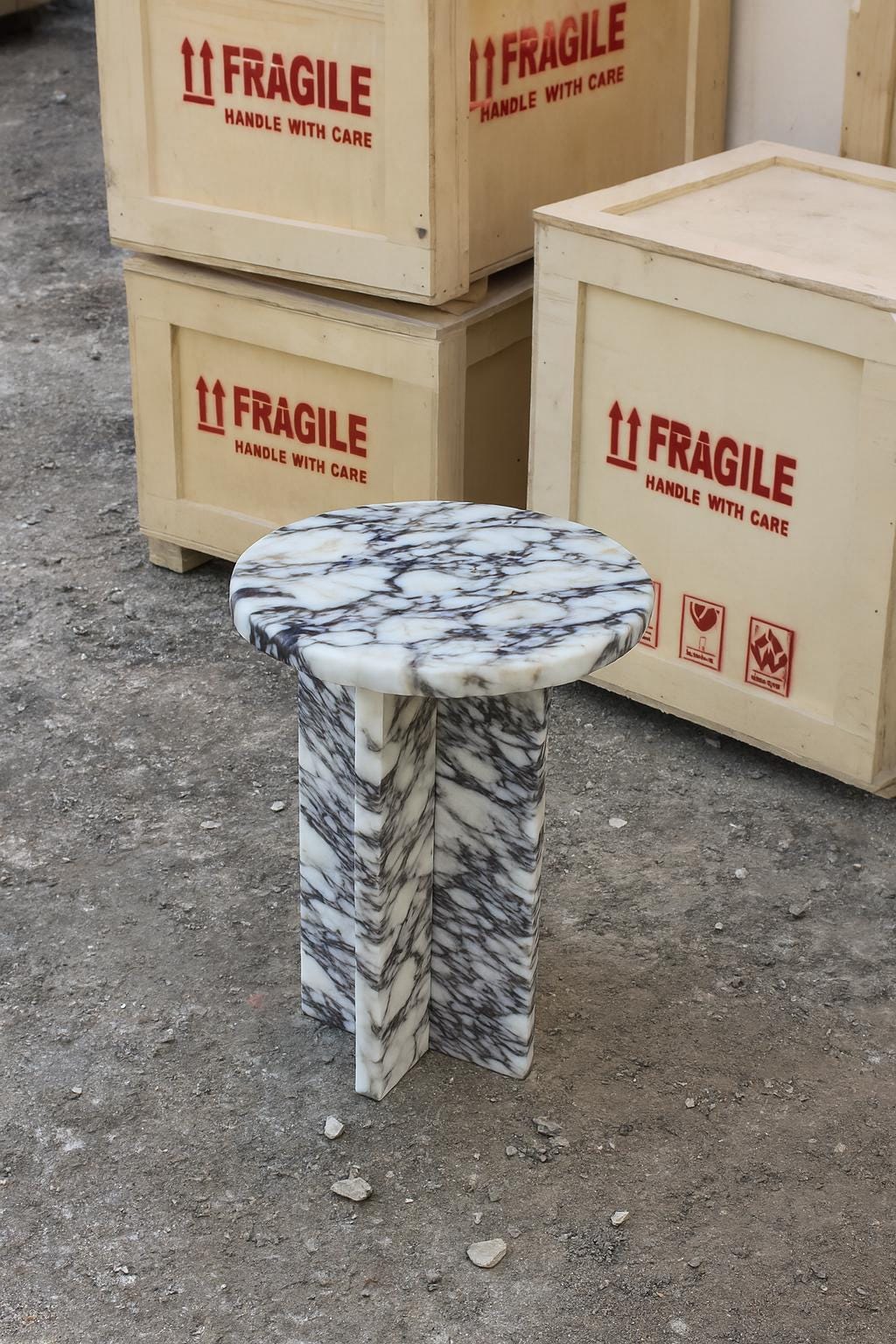 Calacatta Viola Marble Side Table
