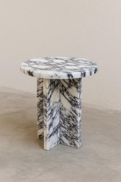 Calacatta Viola Marble Side Table