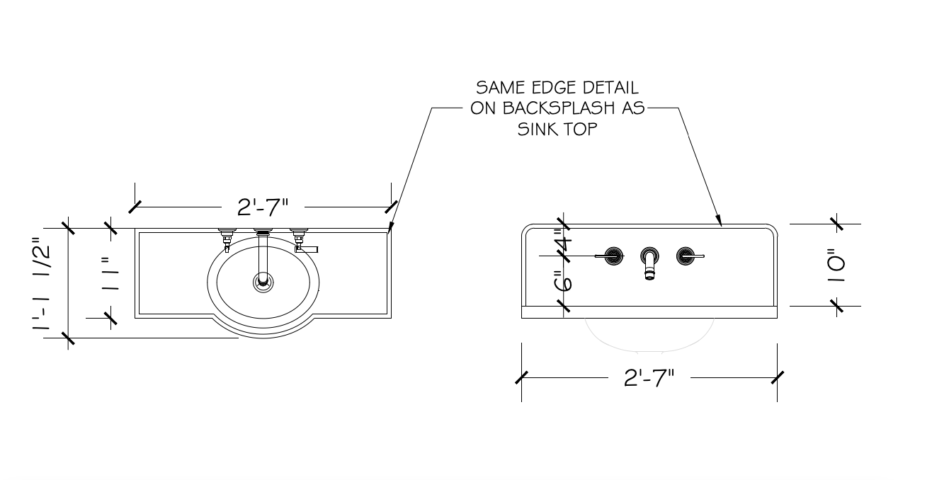 Marble Sink and Backsplash