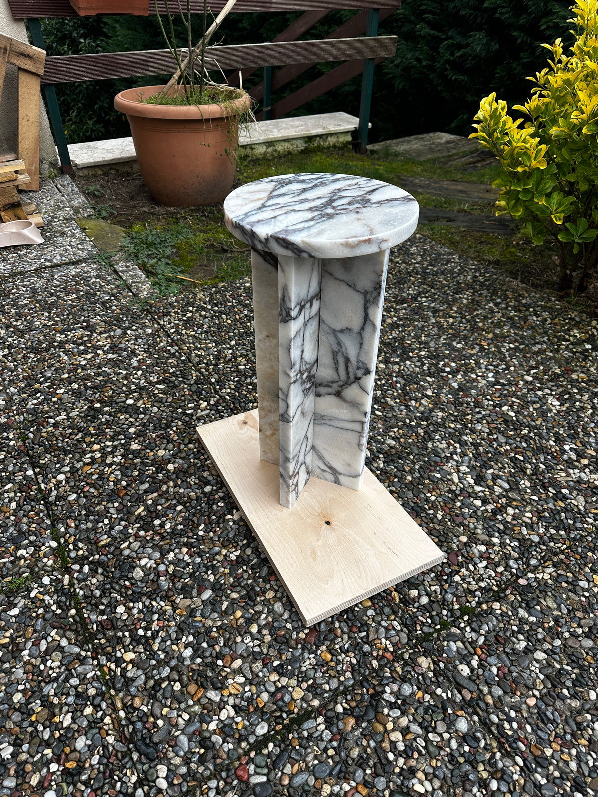 Calacatta Viola Marble Side Table