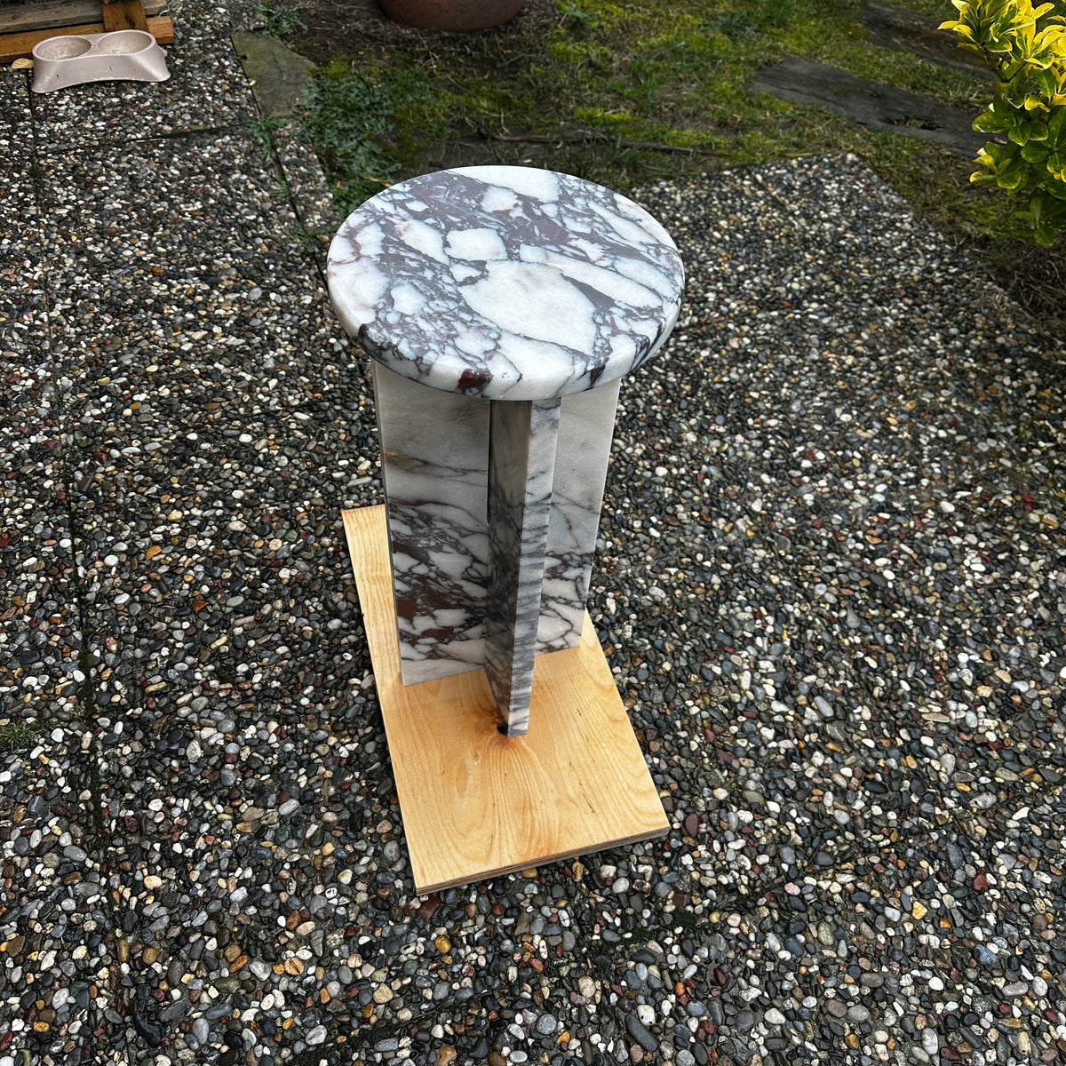 Calacatta Viola Marble Side Table