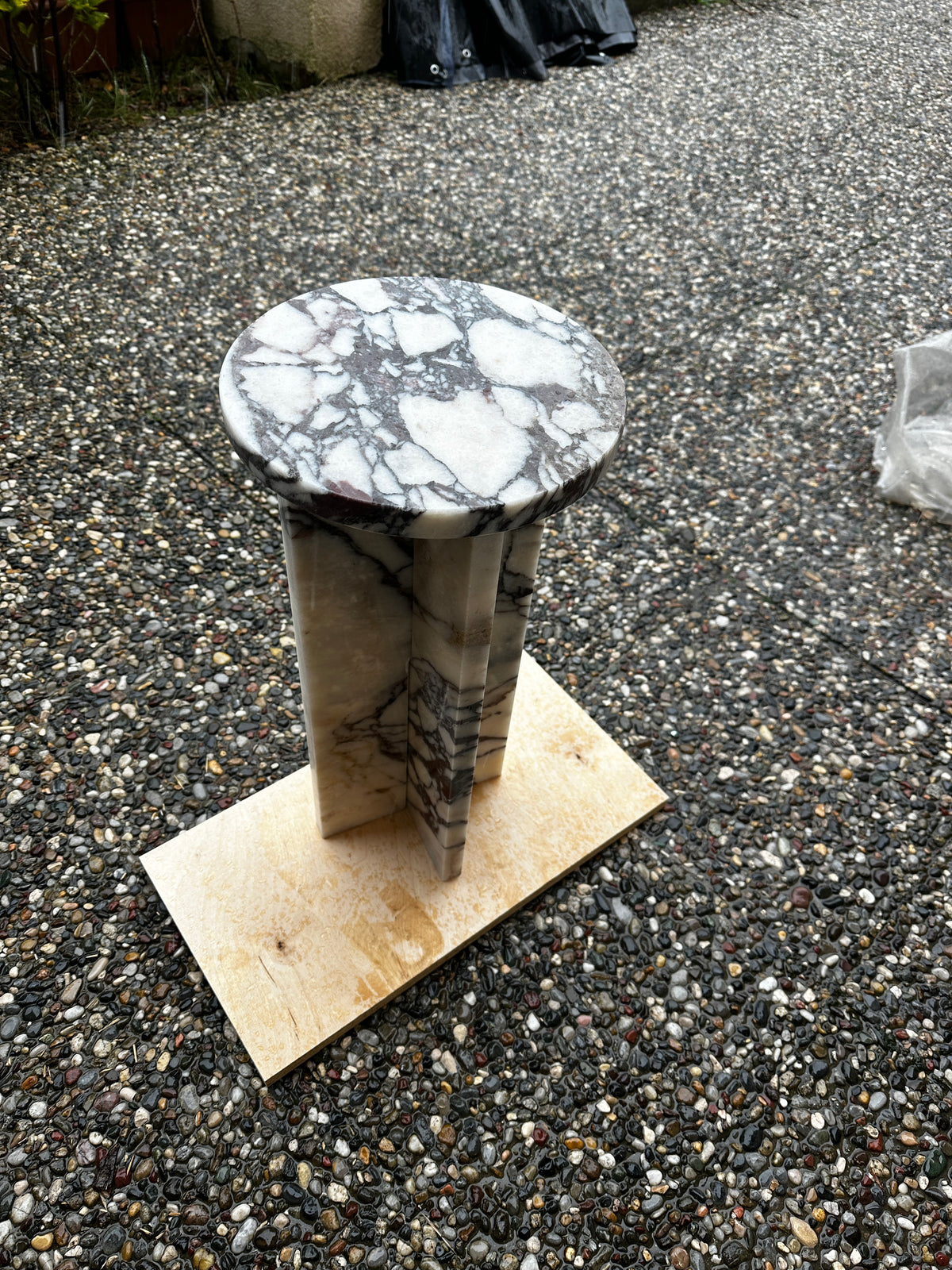 Calacatta Viola Marble Side Table