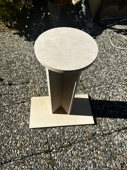 Travertine Marble Side Table