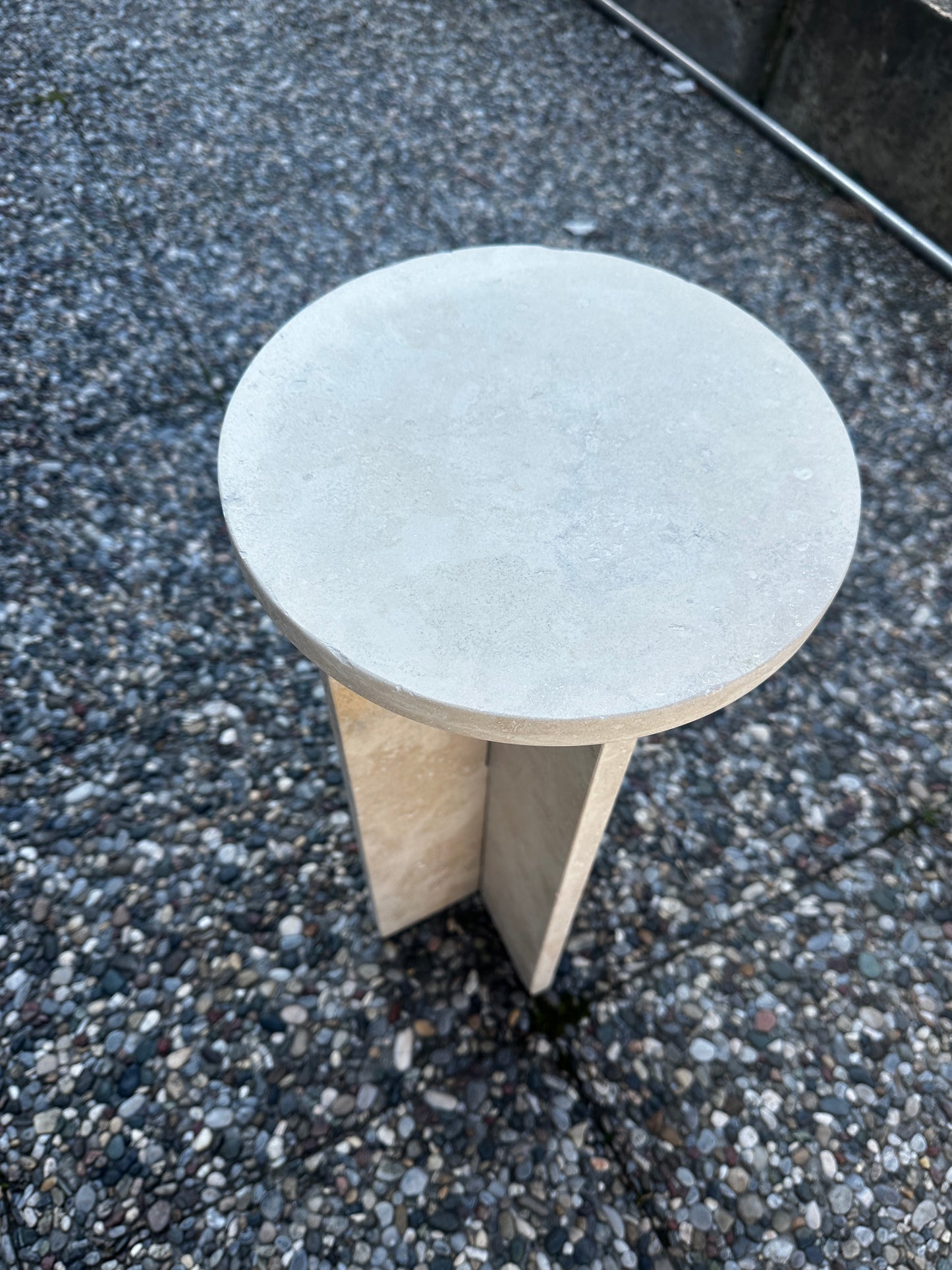 Travertine Marble Side Table