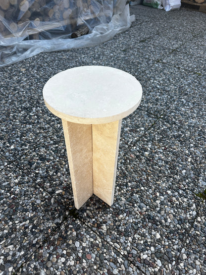 Travertine Marble Side Table