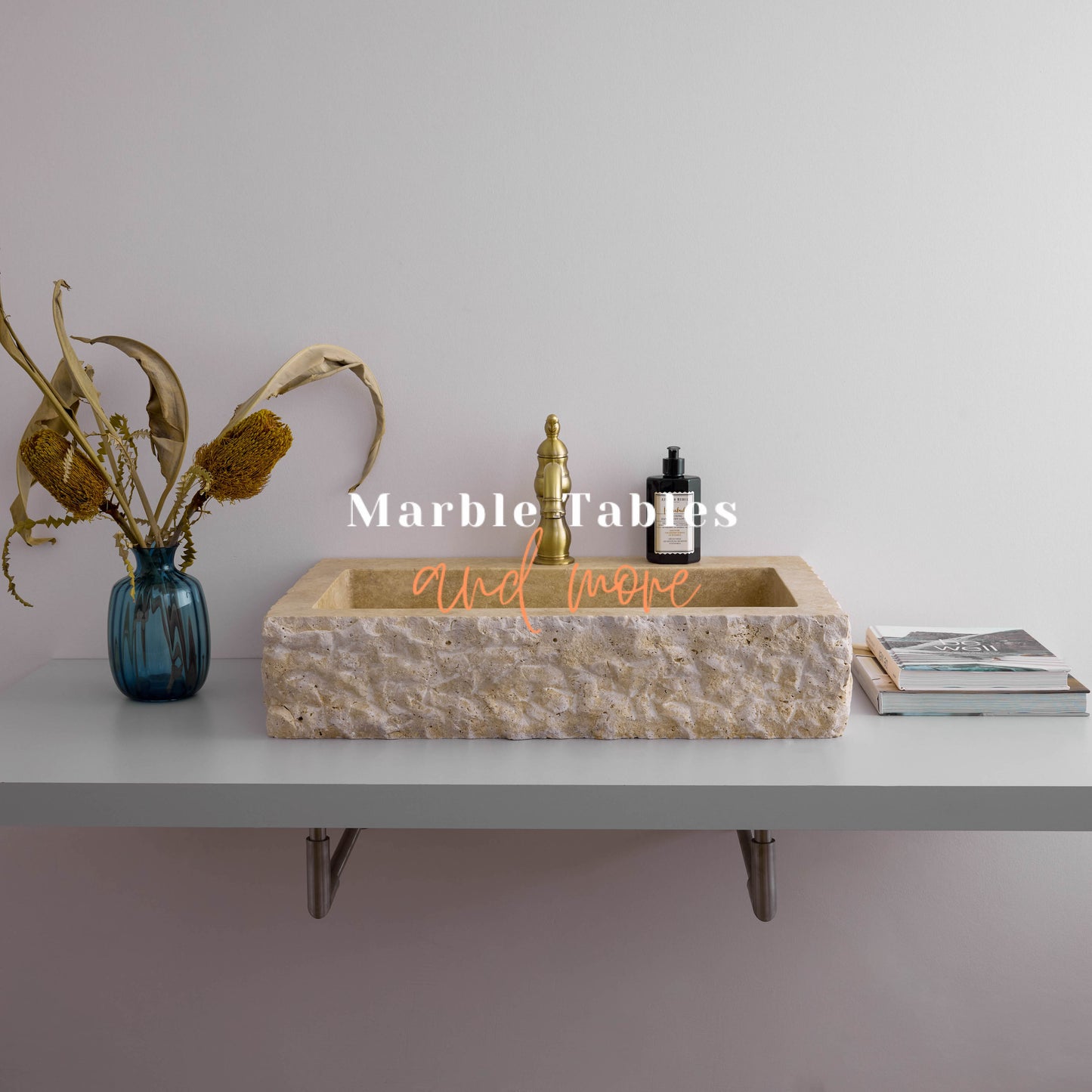 Travertine Marble Natural Surface Sink