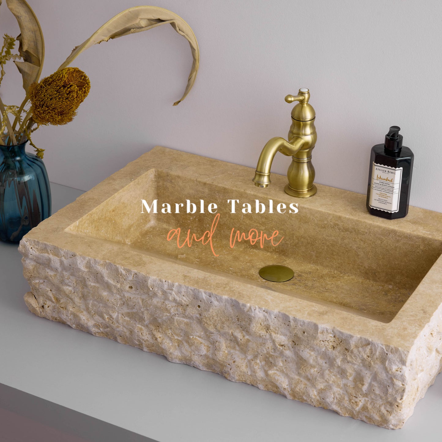 Travertine Marble Natural Surface Sink