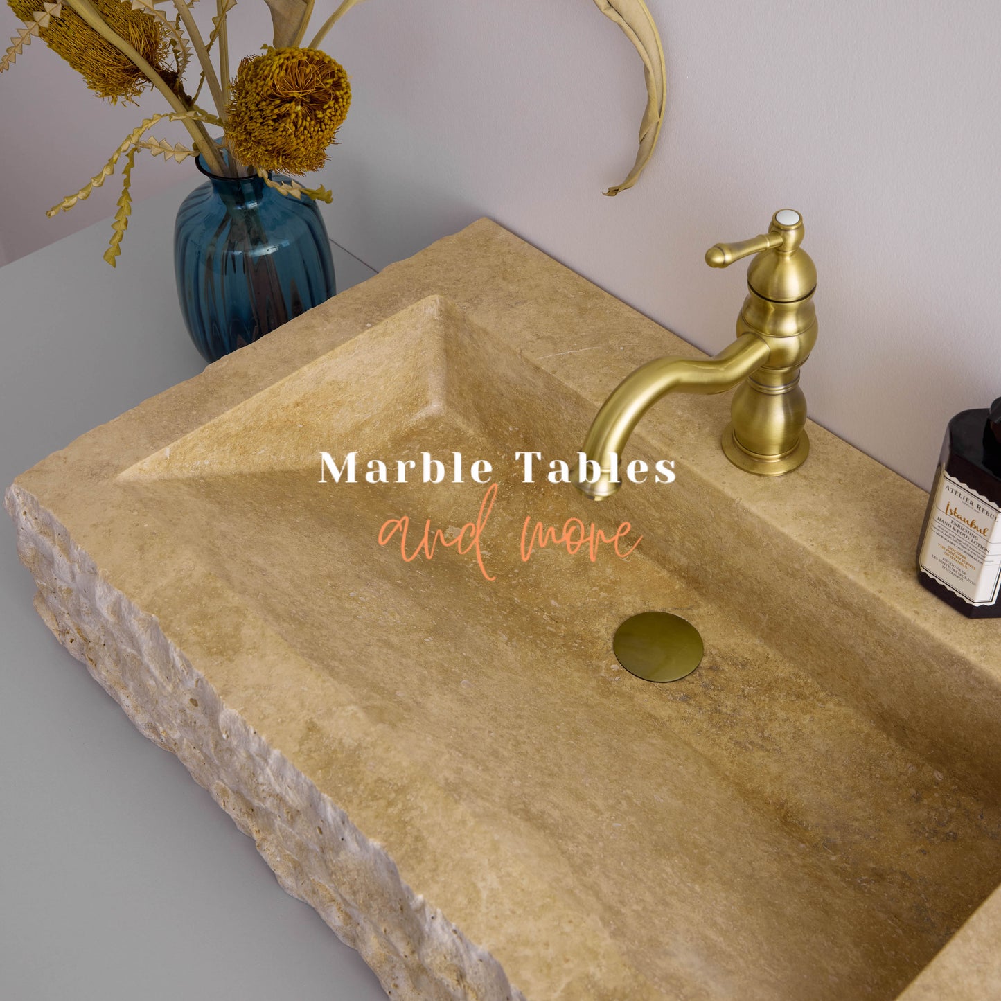 Travertine Marble Natural Surface Sink