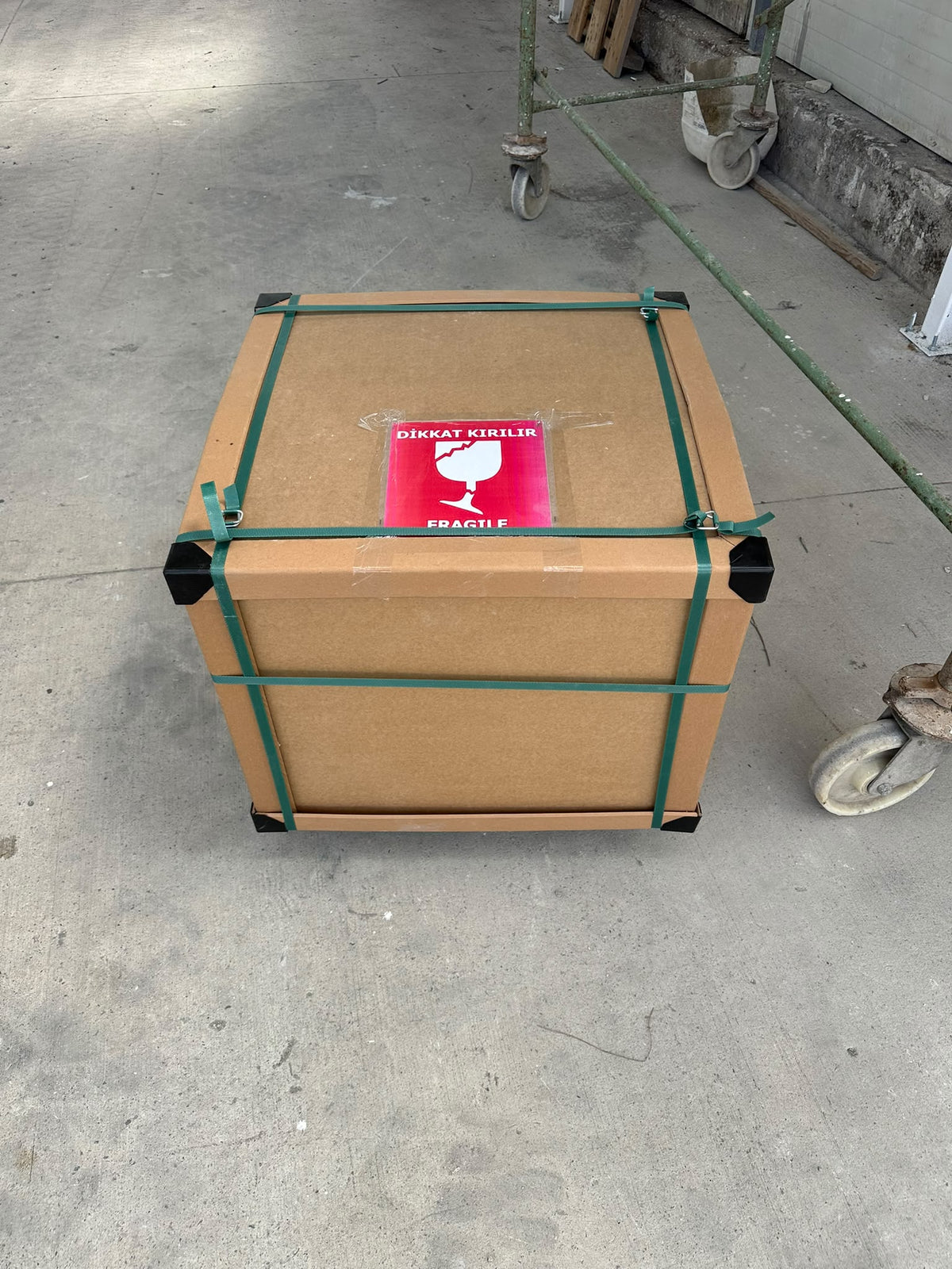 Robert Cooper – Custom Travertine Drum Table | 24" × 20"