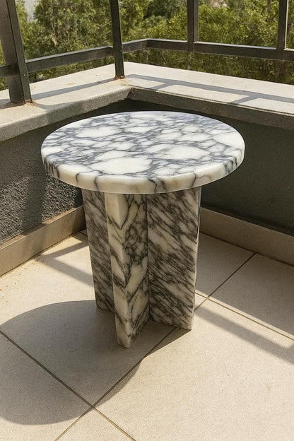 Calacatta Viola Marble Side Table
