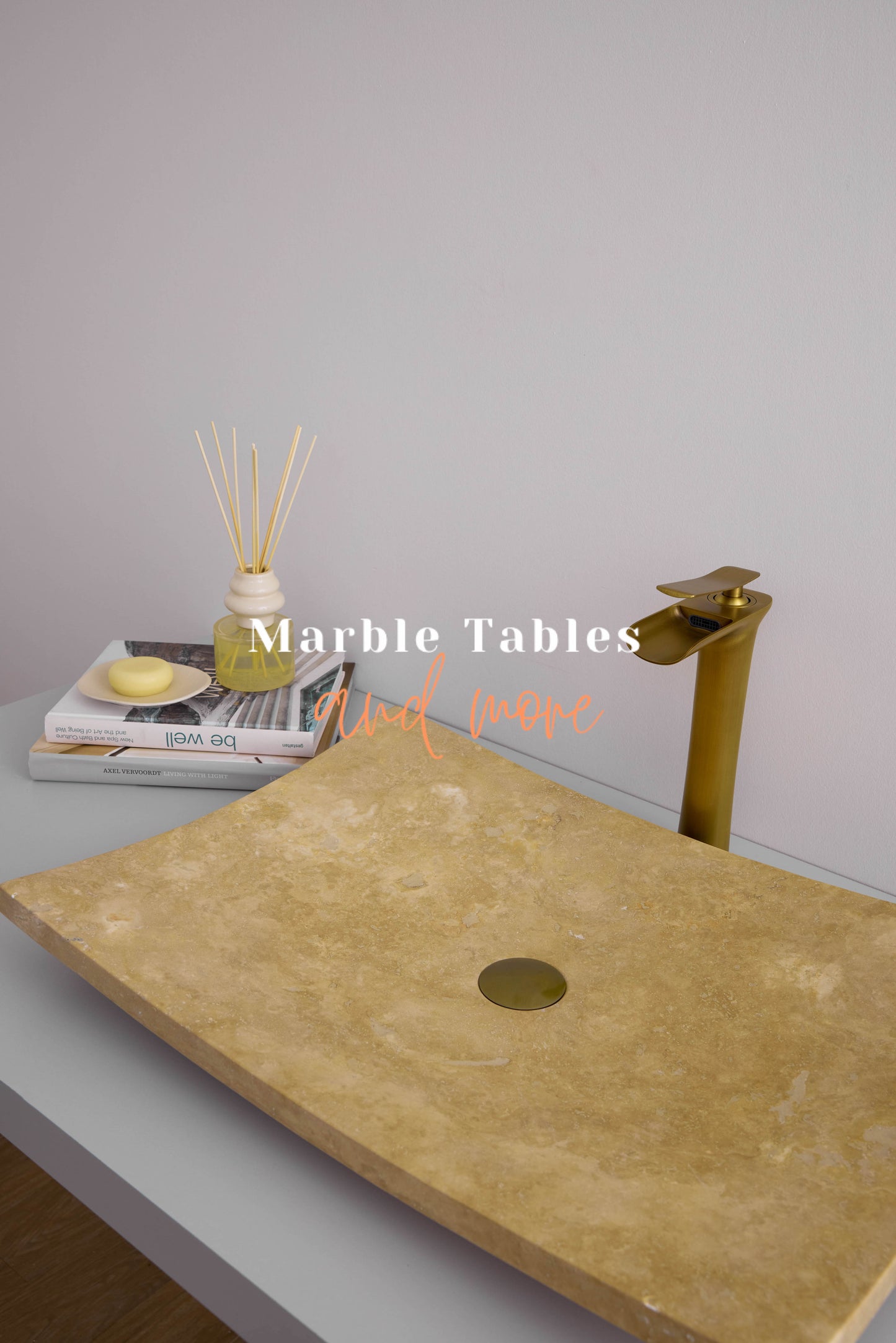 Flat Travertine Sink