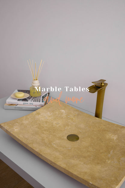 Flat Travertine Sink