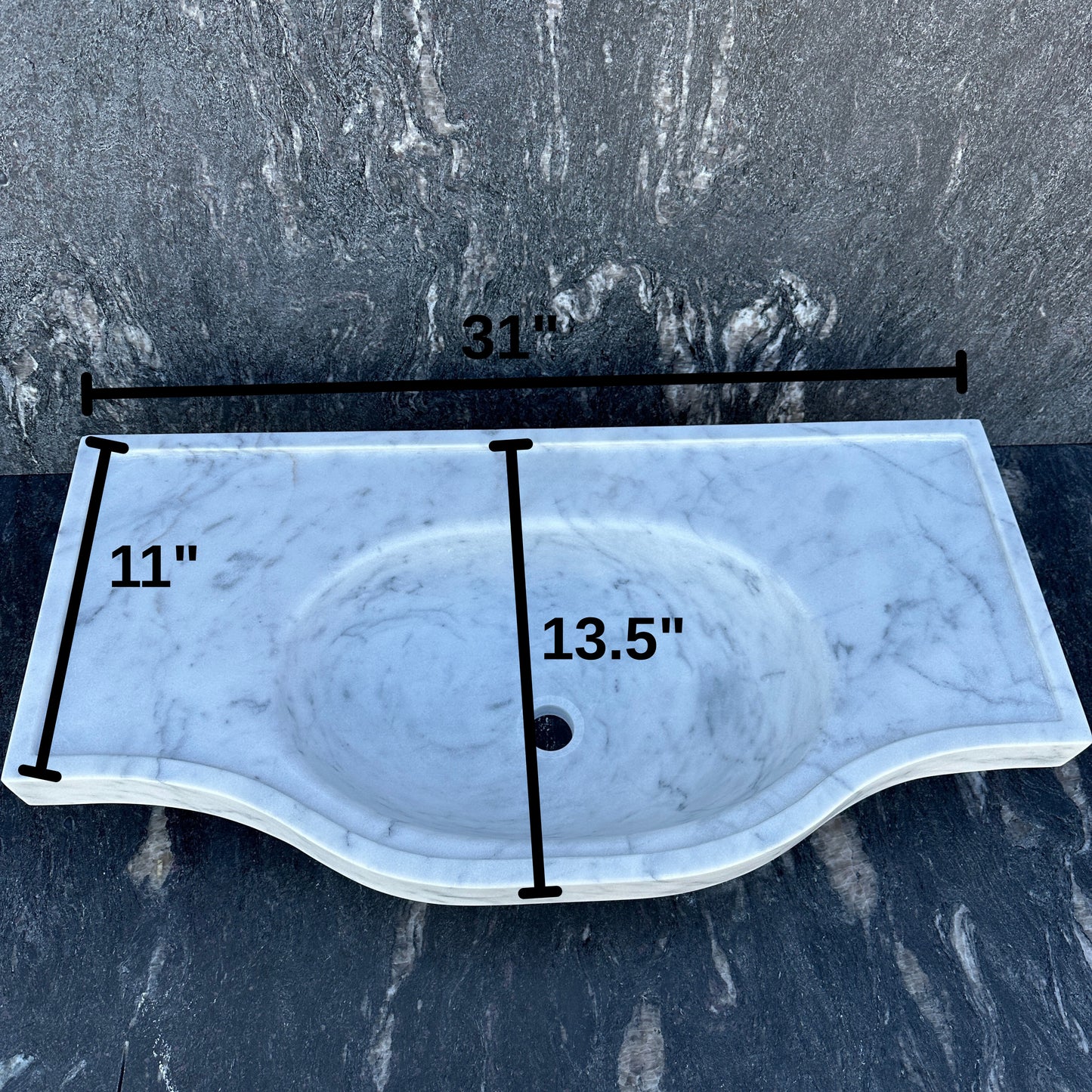 Marble Sink and Backsplash