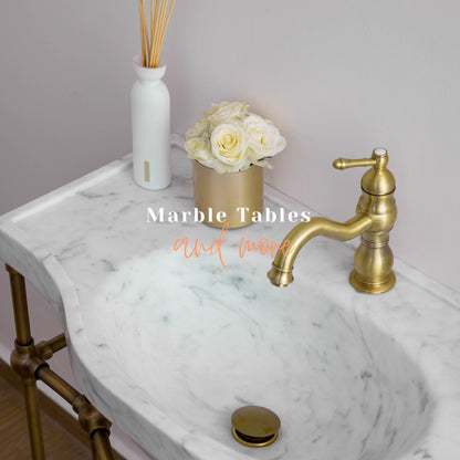 Marble Sink with Brass Stand