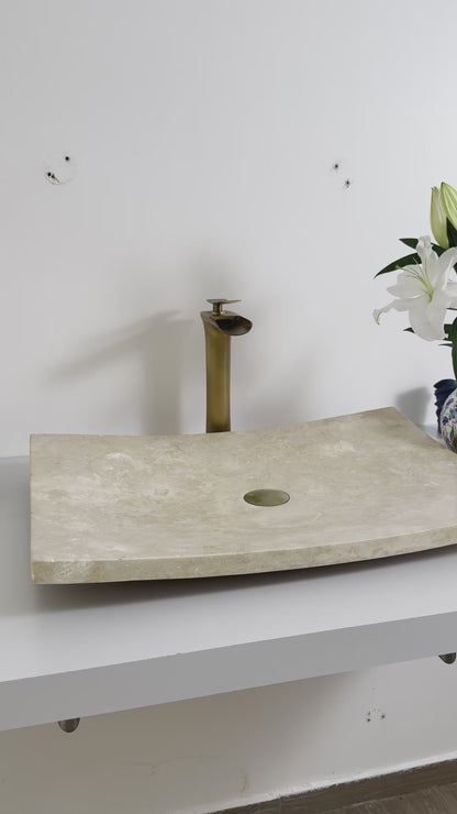 Flat Travertine Sink