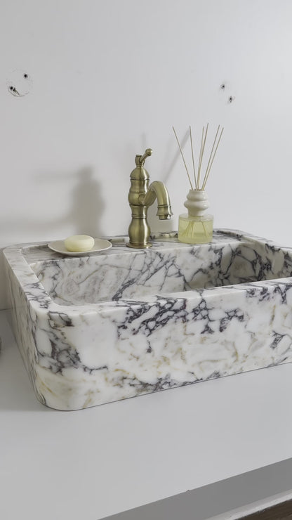 Calacatta Viola Marble Sink