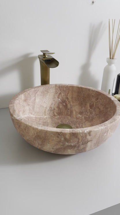 Pink Travertine Sink