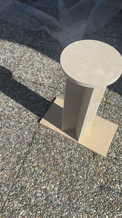 Travertine Marble Side Table