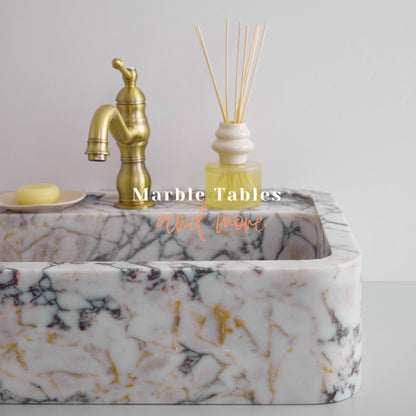 Calacatta Viola Marble Sink