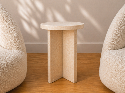 Travertine Marble Side Table
