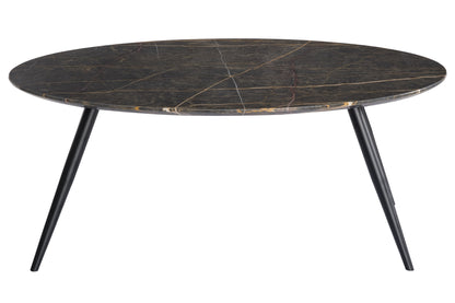 Oval Shape Saint Laurent Marble Coffee Table