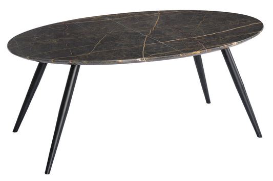 Oval Shape Saint Laurent Marble Coffee Table