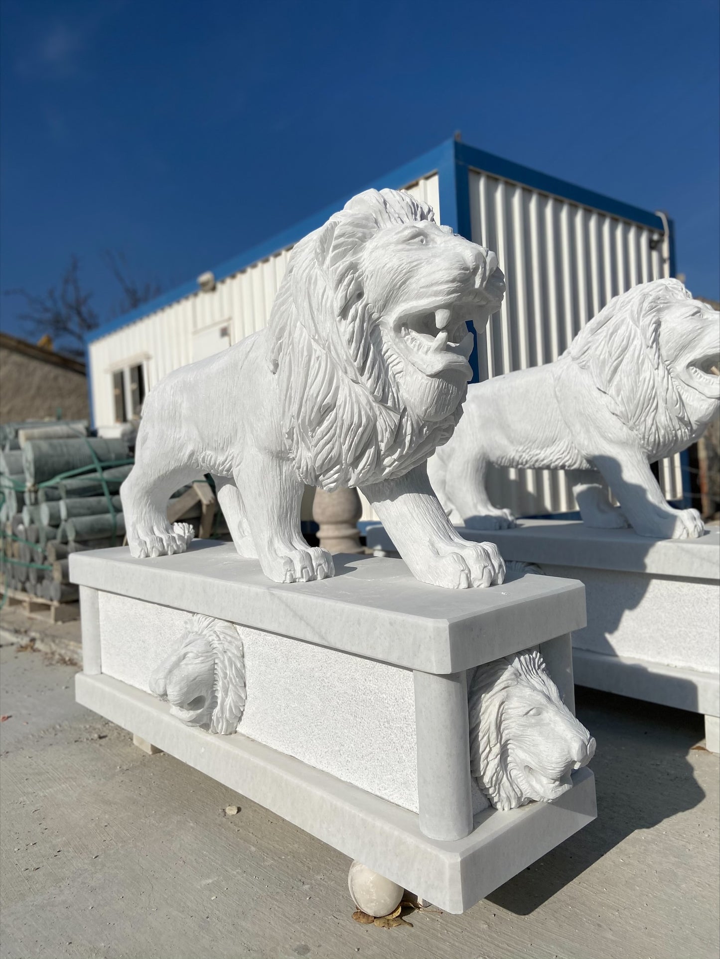 Marble Lion Sculpture