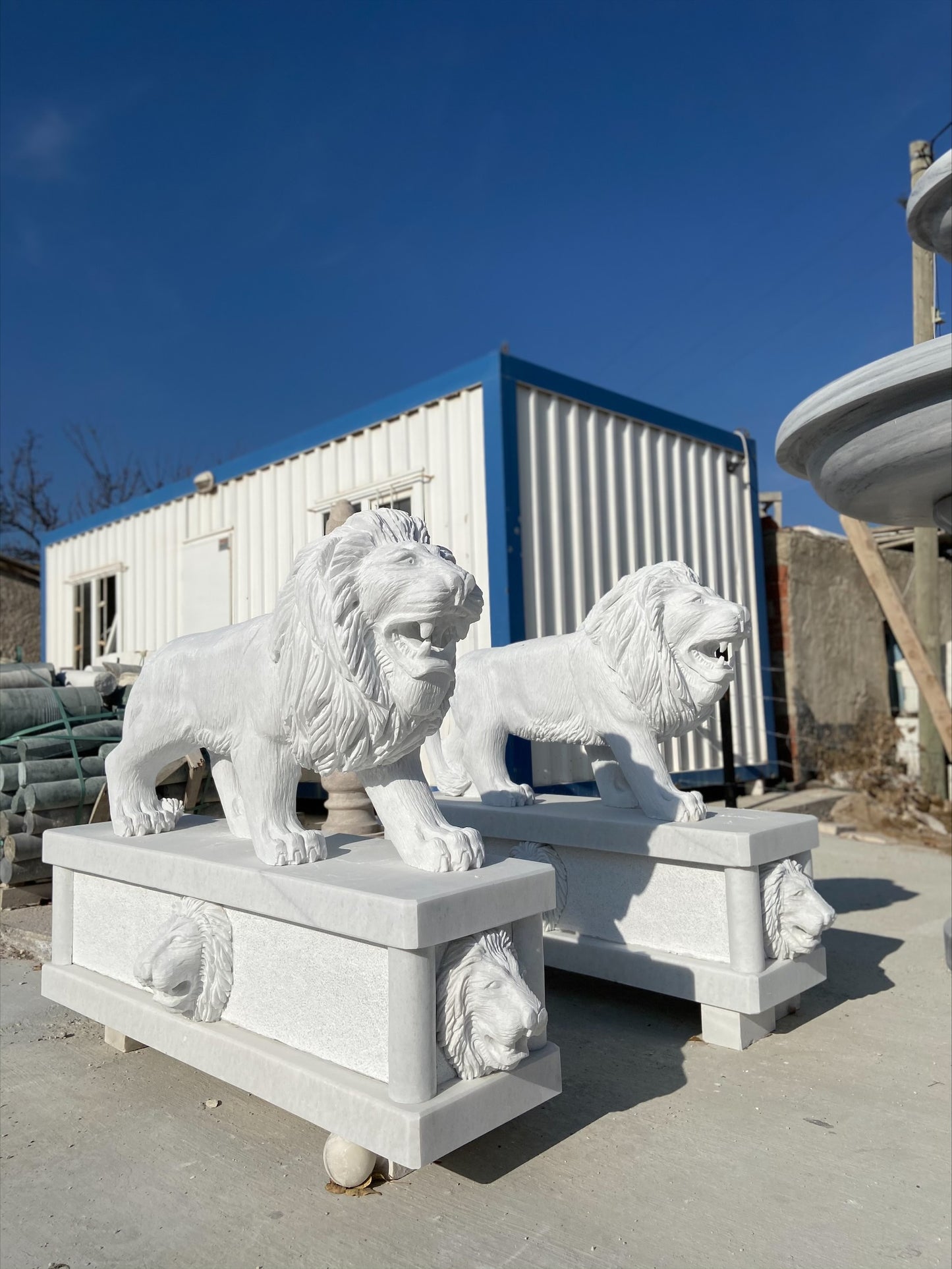 Marble Lion Sculpture