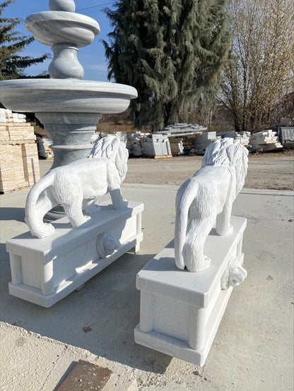 Marble Lion Sculpture