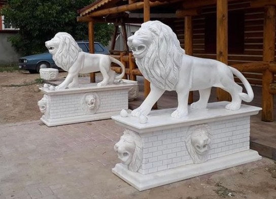 Marble Lion Sculpture